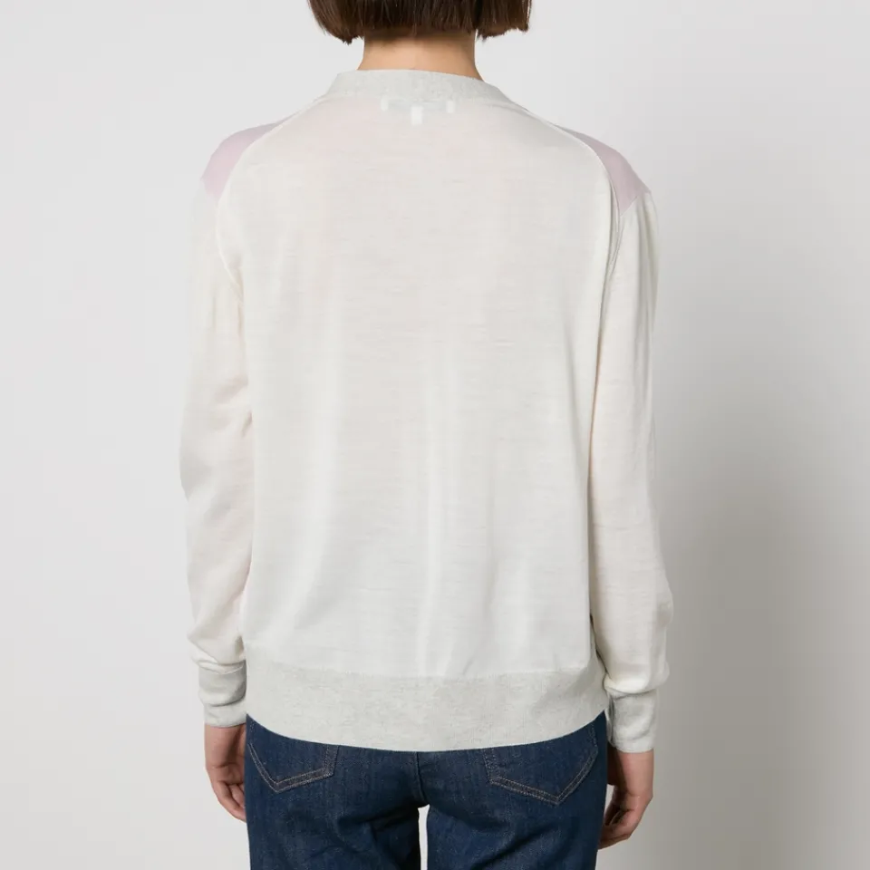 Knitwear|Maison Kitsuné Baby Fox Patch Wool Cardigan - L