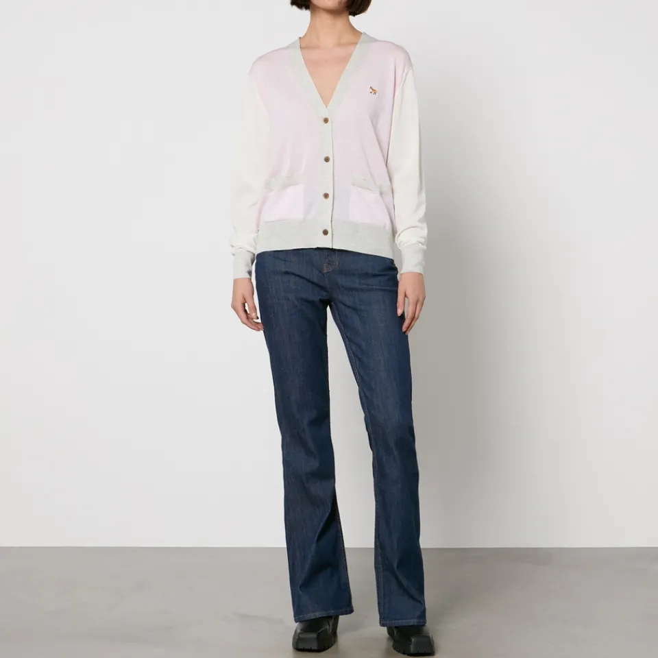 Knitwear|Maison Kitsuné Baby Fox Patch Wool Cardigan - L