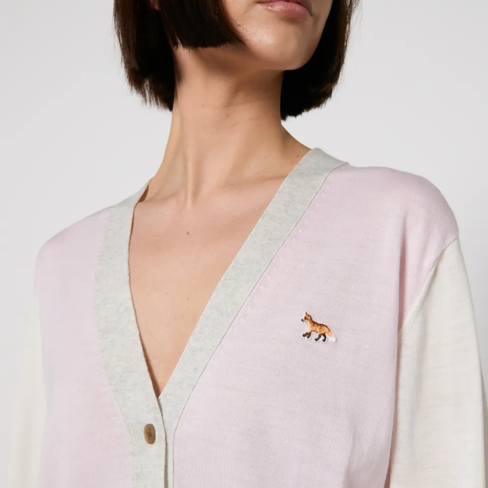 Knitwear|Maison Kitsuné Baby Fox Patch Wool Cardigan - L