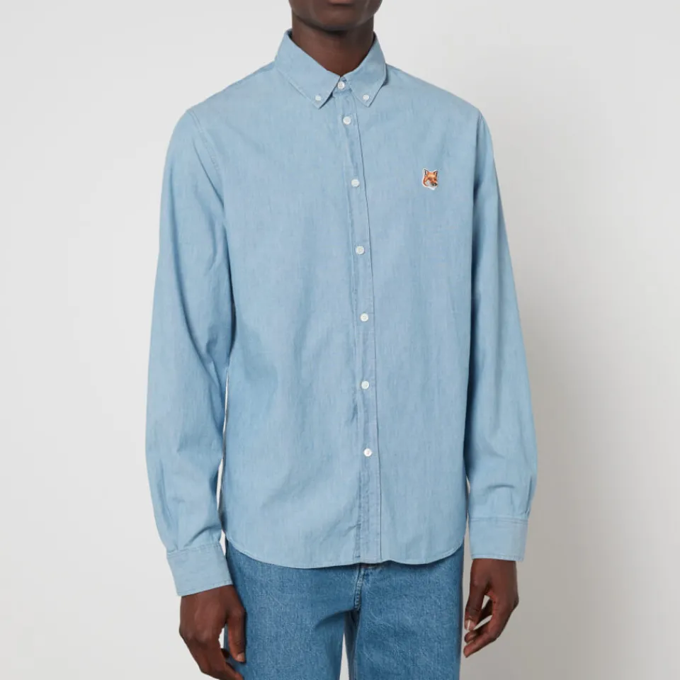 Shirts|Shirts|Maison Kitsuné Classic Institutional Fox Head Denim Shirt - 42/XL