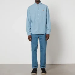 Shirts|Shirts|Maison Kitsuné Classic Institutional Fox Head Denim Shirt - 42/XL