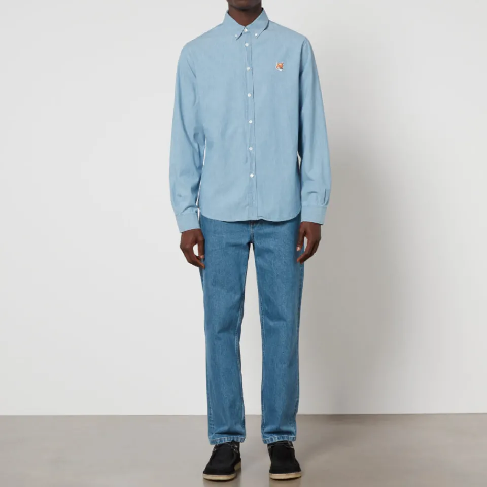 Shirts|Shirts|Maison Kitsuné Classic Institutional Fox Head Denim Shirt - 42/XL