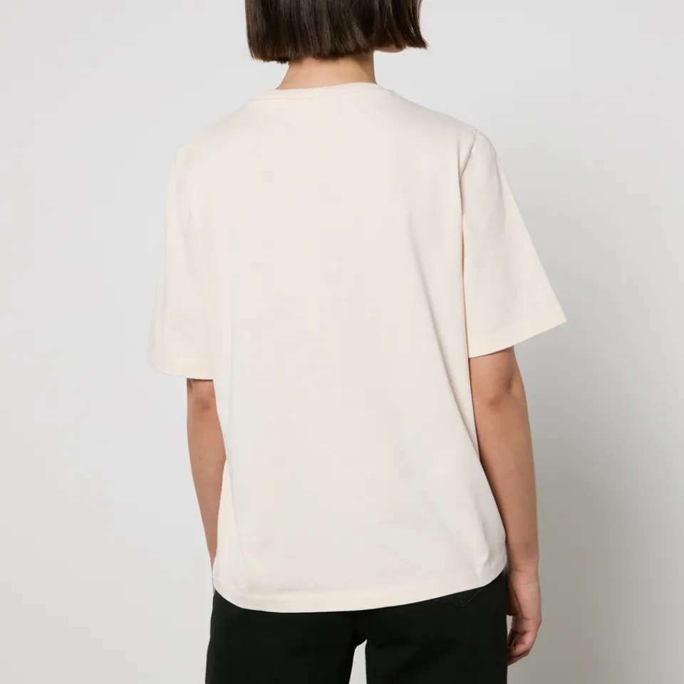 Loungewear|T-Shirts And Tops|Anine Bing Maison Kitsuné Comfort Embroidered Cotton-Jersey T-Shirt - XXS