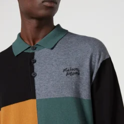Polo Shirts|Dr. Martens Maison Kitsuné Cotton and Wool-Blend Polo Shirt - S