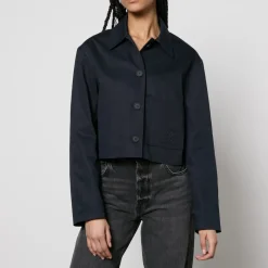 Jackets|Coats|Dr. Martens Maison Kitsuné Embroidered Cotton-Twill Cropped Jacket - S