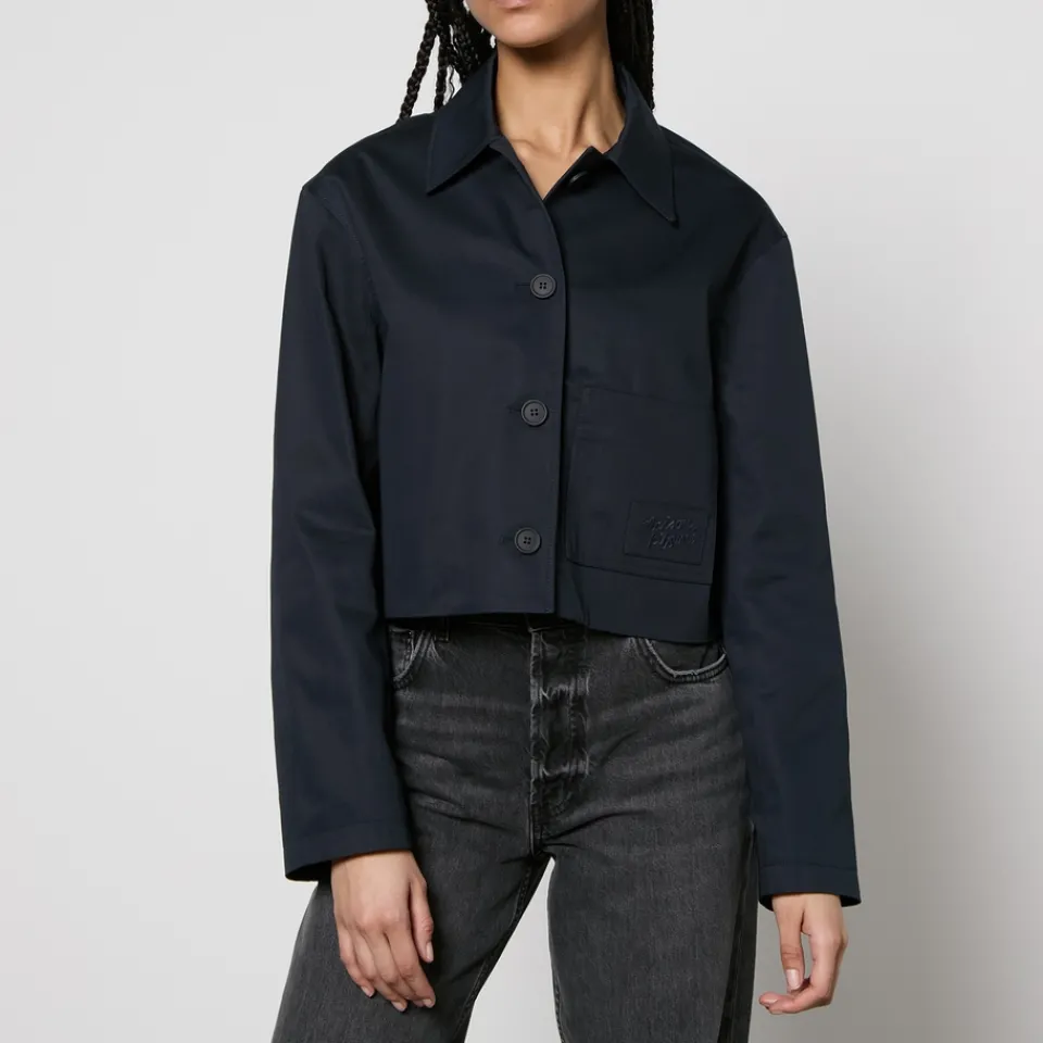 Jackets|Coats|Dr. Martens Maison Kitsuné Embroidered Cotton-Twill Cropped Jacket - S