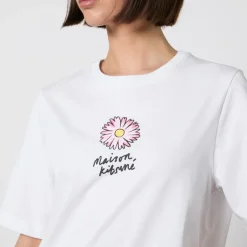 Loungewear|T-Shirts And Tops|Maison Kitsuné Floating Flower Comfort Cotton Jersey T-Shirt - S