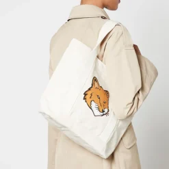 Bags|Maison Kitsuné Fox Head Canvas Tote Bag