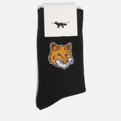 Underwear|Maison Kitsuné Fox Head Ribbed-Knit Socks - EU36/39