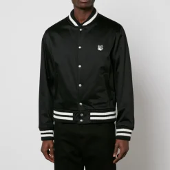 Coats|Jackets|Maison Kitsuné Grey Fox Head Cotton-Blend Jacket - L