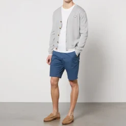 Cardigans|Knitwear|Maison Kitsuné Logo-Appliquéd Cotton Knit Cardigan - S