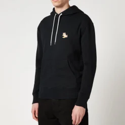 Loungewear|Sweatshirts|Maison Kitsuné Men's Chillax Fox Patch Hoodie - Black - S