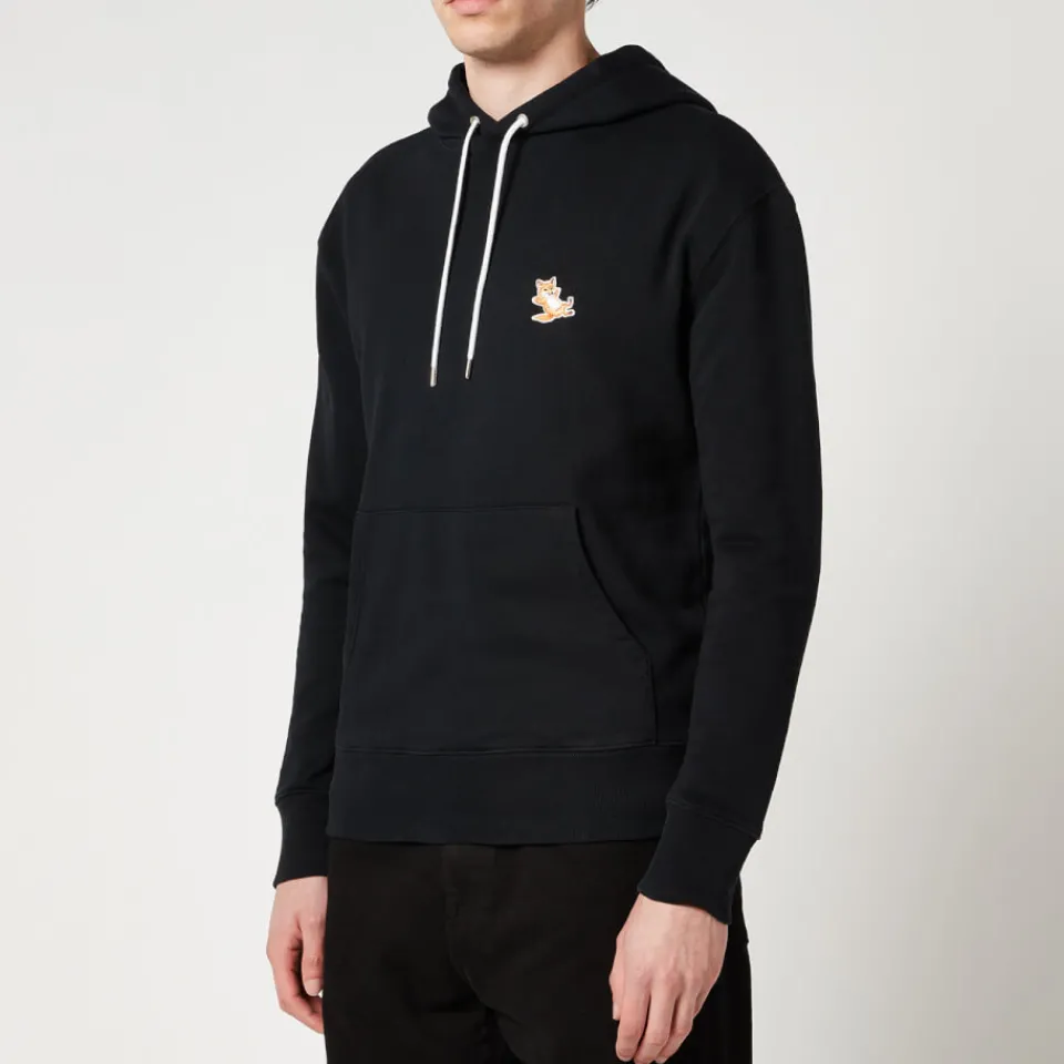 Loungewear|Sweatshirts|Maison Kitsuné Men's Chillax Fox Patch Hoodie - Black - S