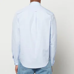 Shirts|Shirts|Maison Kitsuné Men's Fox Head Embroidery Classic Shirt - Light Blue - 38/15 Inches