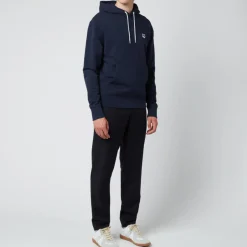 Sweatshirts|Maison Kitsuné Men's Grey Fox Head Patch Hoodie - Navy - S