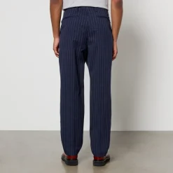 Trousers|Dr. Martens Maison Kitsuné Pinstriped Cotton and Wool-Blend Trousers - 44/L