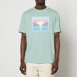 T-Shirts|T-Shirts|Maison Kitsuné Sunset Postcard Printed Cotton-Jersey T-Shirt - S