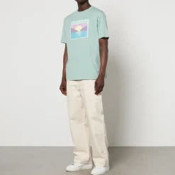 T-Shirts|T-Shirts|Maison Kitsuné Sunset Postcard Printed Cotton-Jersey T-Shirt - S