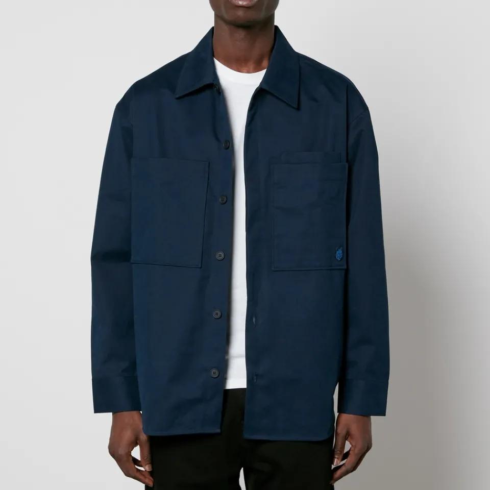 Shirts|Shirts|Dr. Martens Maison Kitsuné Tonal Fox Head Patch Cotton-Gabardine Overshirt - S