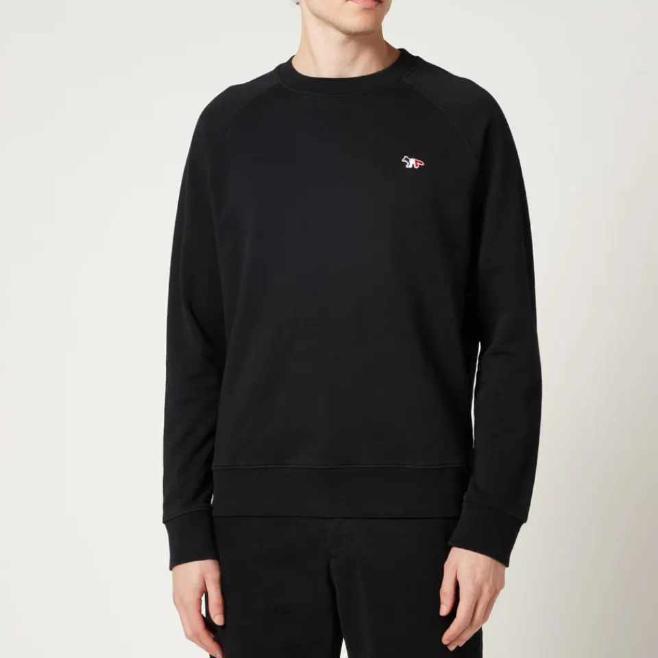 Sweatshirts|Loungewear|A.P.C. Maison Kitsuné Tricolor Fox Patch Clean Sweatshirt - Navy