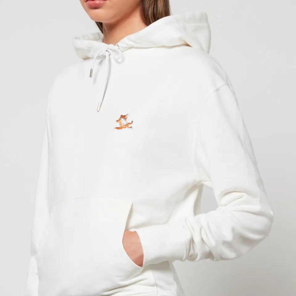 Loungewear|Sweatshirts|Dr. Martens Maison Kitsuné Women's Chillax Fox Patch Classic Hoodie - Ecru - FR 44/UK 16