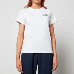 Loungewear|T-Shirts And Tops|AMI Maison Kitsuné Women's Mini Handwriting Classic T-Shirt - White - XS