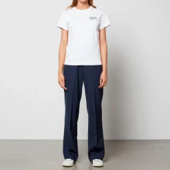 Loungewear|T-Shirts And Tops|AMI Maison Kitsuné Women's Mini Handwriting Classic T-Shirt - White - XS