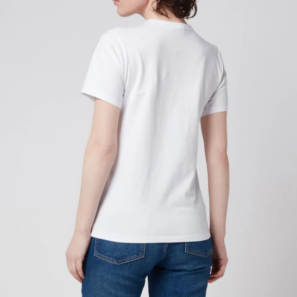 Loungewear|T-Shirts And Tops|Carhartt WIP Maison Kitsuné Women's Tricolor Fox Patch Pocket T-Shirt - White - M