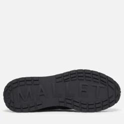 Trainers|Dr. Martens Mallet Men's Popham Lite Leather-Blend Triple Black Gold Camo Trainers - UK 7