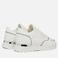 Trainers|Axel Arigato Mallet Men's Popham Lite Leather Blend White Silver Trainer - UK 7