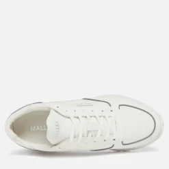 Trainers|Axel Arigato Mallet Men's Popham Lite Leather Blend White Silver Trainer - UK 7