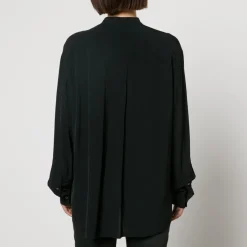 T-Shirts And Tops|Shirts And Blouses|Dr. Martens Marant Etoile Amel Pleated Chiffon Blouse - FR 34/UK 6