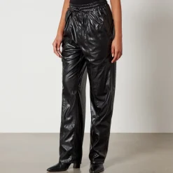 Trousers|Marant Etoile Brina Wide Leg Leather Look Trousers - FR 38/UK 10