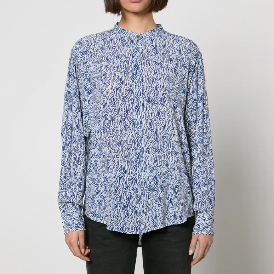 T-Shirts And Tops|Shirts And Blouses|Marant Etoile Catchell Printed Chiffon Shirt - FR 34/UK 6