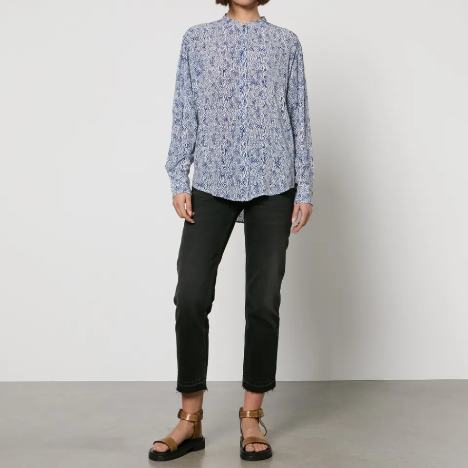 T-Shirts And Tops|Shirts And Blouses|Marant Etoile Catchell Printed Chiffon Shirt - FR 34/UK 6