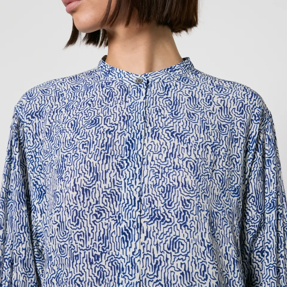 T-Shirts And Tops|Shirts And Blouses|Marant Etoile Catchell Printed Chiffon Shirt - FR 34/UK 6