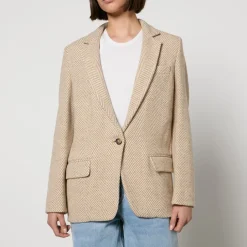 Jackets|Coats|Dr. Martens Marant Etoile Charlyne Herringbone Wool Blazer - FR 40/UK 12