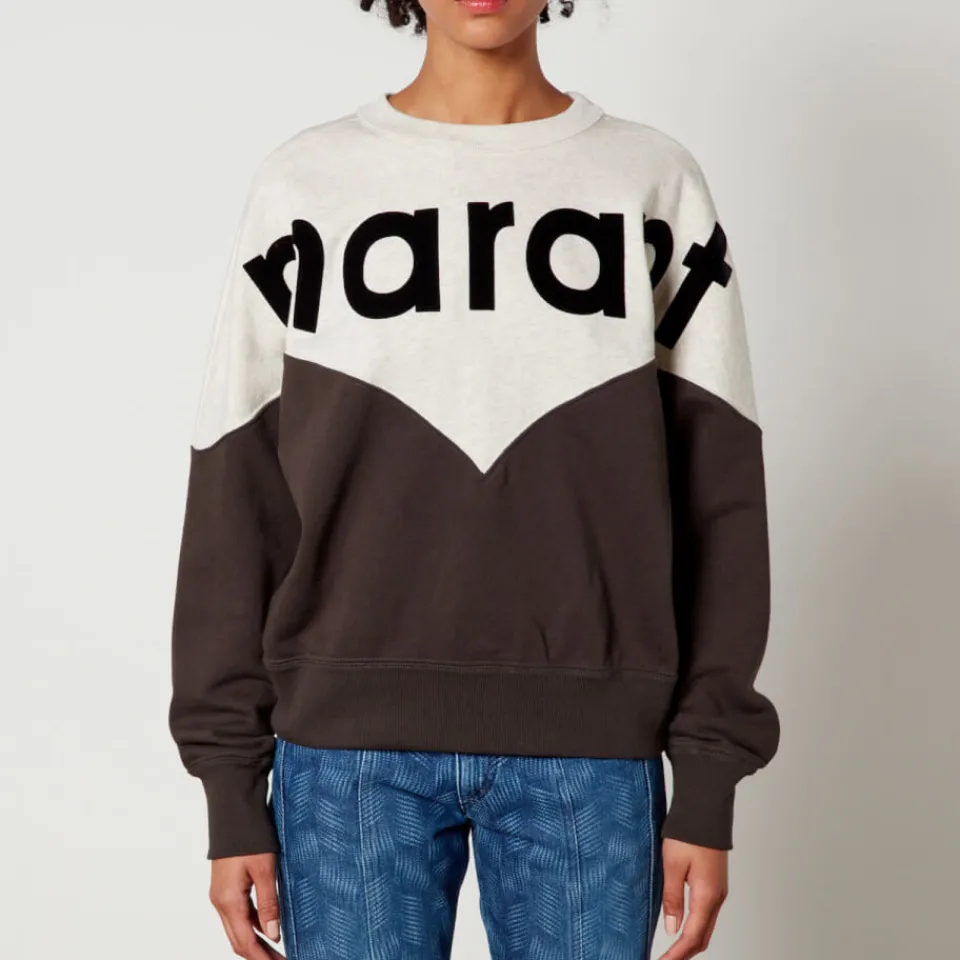 Loungewear|Sweatshirts|Marant Etoile Houston Cotton-Blend Logo Sweatshirt - FR 34/UK 6