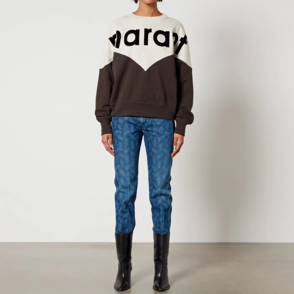 Loungewear|Sweatshirts|Marant Etoile Houston Cotton-Blend Logo Sweatshirt - FR 34/UK 6