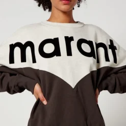 Loungewear|Sweatshirts|Marant Etoile Houston Cotton-Blend Logo Sweatshirt - FR 34/UK 6