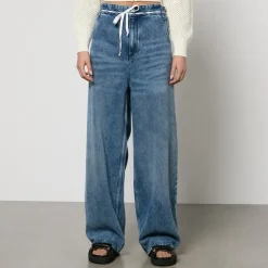 Jeans|Marant Etoile Jordy Whiskered Denim Wide-Leg Jeans - FR 36/UK 8