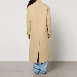 Jackets|Coats|Marant Etoile Lewina Wool-Blend Longline Coat - UK 8