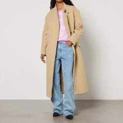 Jackets|Coats|Marant Etoile Lewina Wool-Blend Longline Coat - UK 8