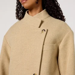 Jackets|Coats|Marant Etoile Lewina Wool-Blend Longline Coat - UK 8