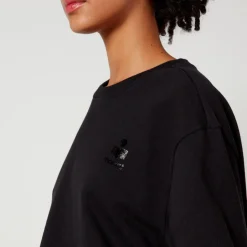 Loungewear|T-Shirts And Tops|Marant Etoile Mona Logo Cotton-Blend Jersey T-Shirt - FR 36/UK 8