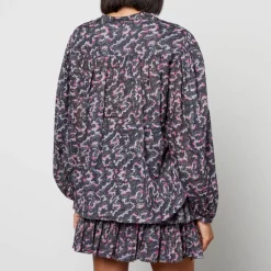 T-Shirts And Tops|Shirts And Blouses|Marant Etoile Salika Printed Cotton-Gauze Blouse - FR 34/UK 6