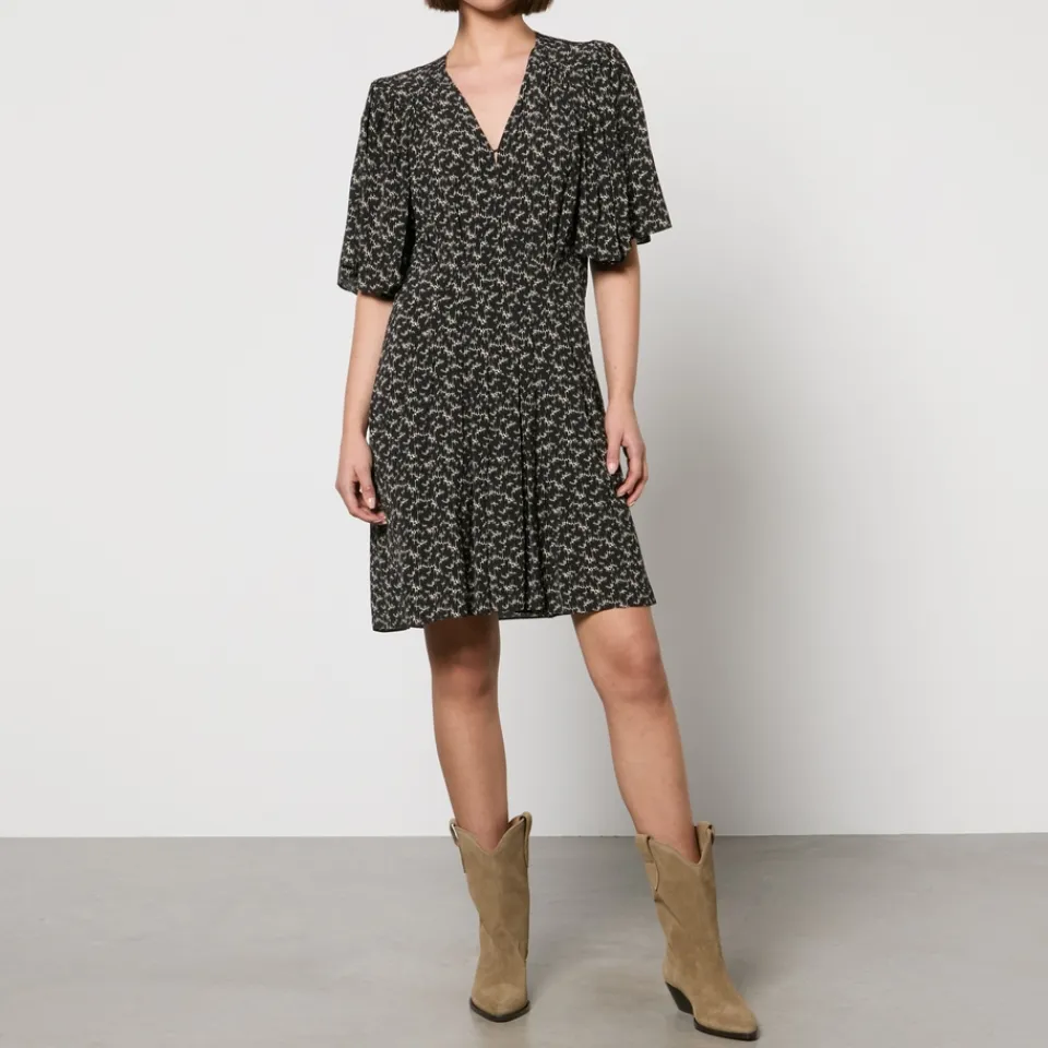 Dresses|Dresses|Dr. Martens Marant Etoile Velodia Printed Crepe De Chine Dress - FR 38/UK 10