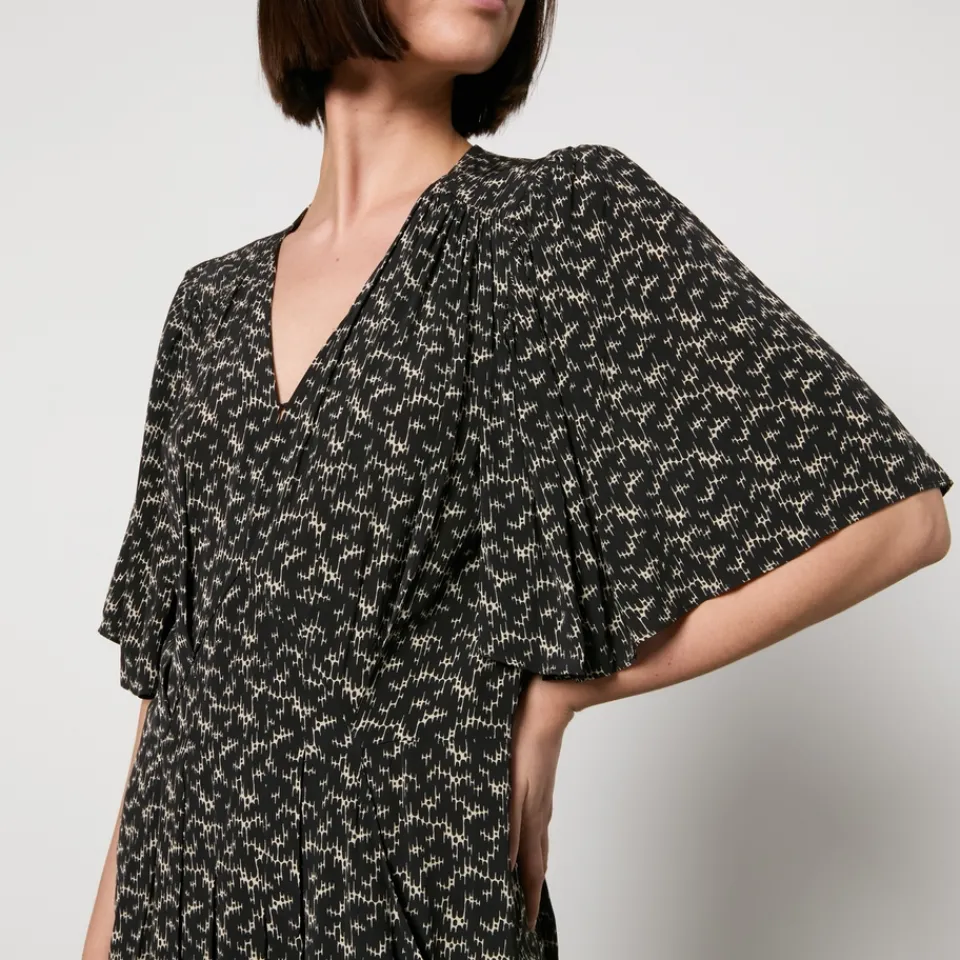Dresses|Dresses|Dr. Martens Marant Etoile Velodia Printed Crepe De Chine Dress - FR 38/UK 10