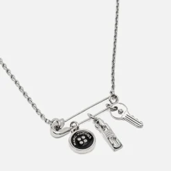 Jewellery|Dr. Martens Marc Jacobs Button Charm Silver-Plated Necklace