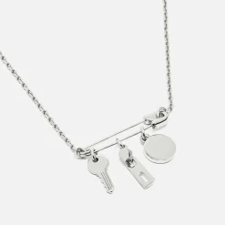 Jewellery|Dr. Martens Marc Jacobs Button Charm Silver-Plated Necklace